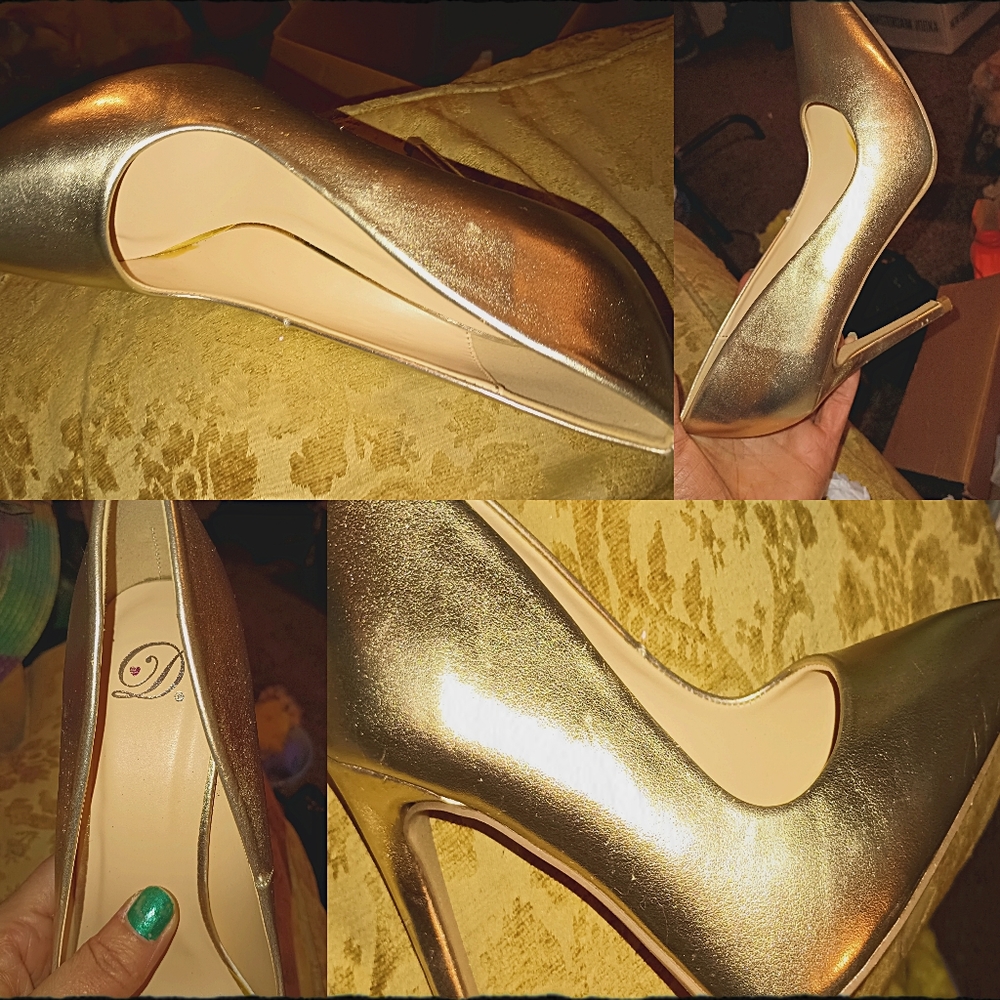 Gold Pump Heels